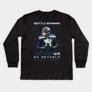 DK METCALF - WR - SEATTLE SEAHAWKS Kids Long Sleeve T-Shirt